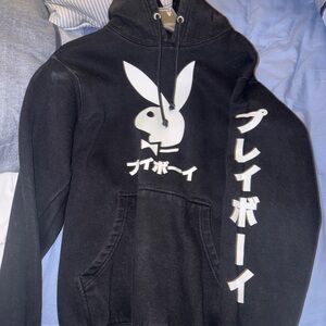 Playboy Japanese hoodie small white/black